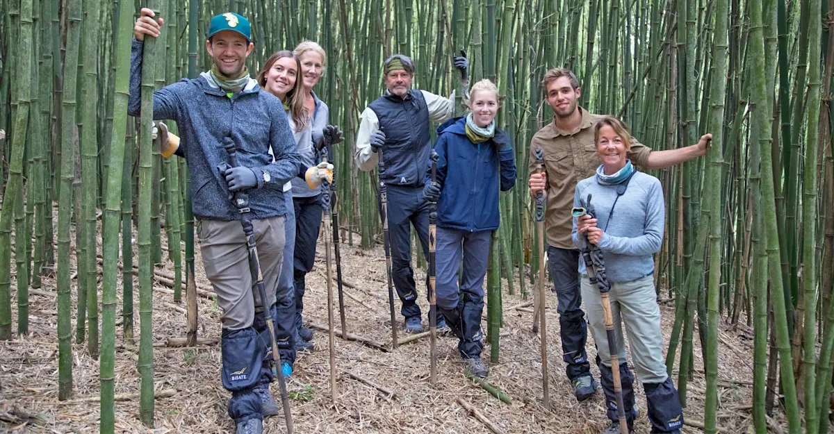 Nat Hab guests, Volcanoes National Park, Rwanda.