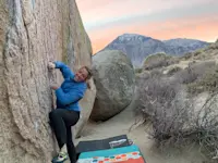 Chasing granite dreams under the Bishop sky in California.