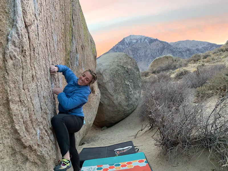 Chasing granite dreams under the Bishop sky in California.