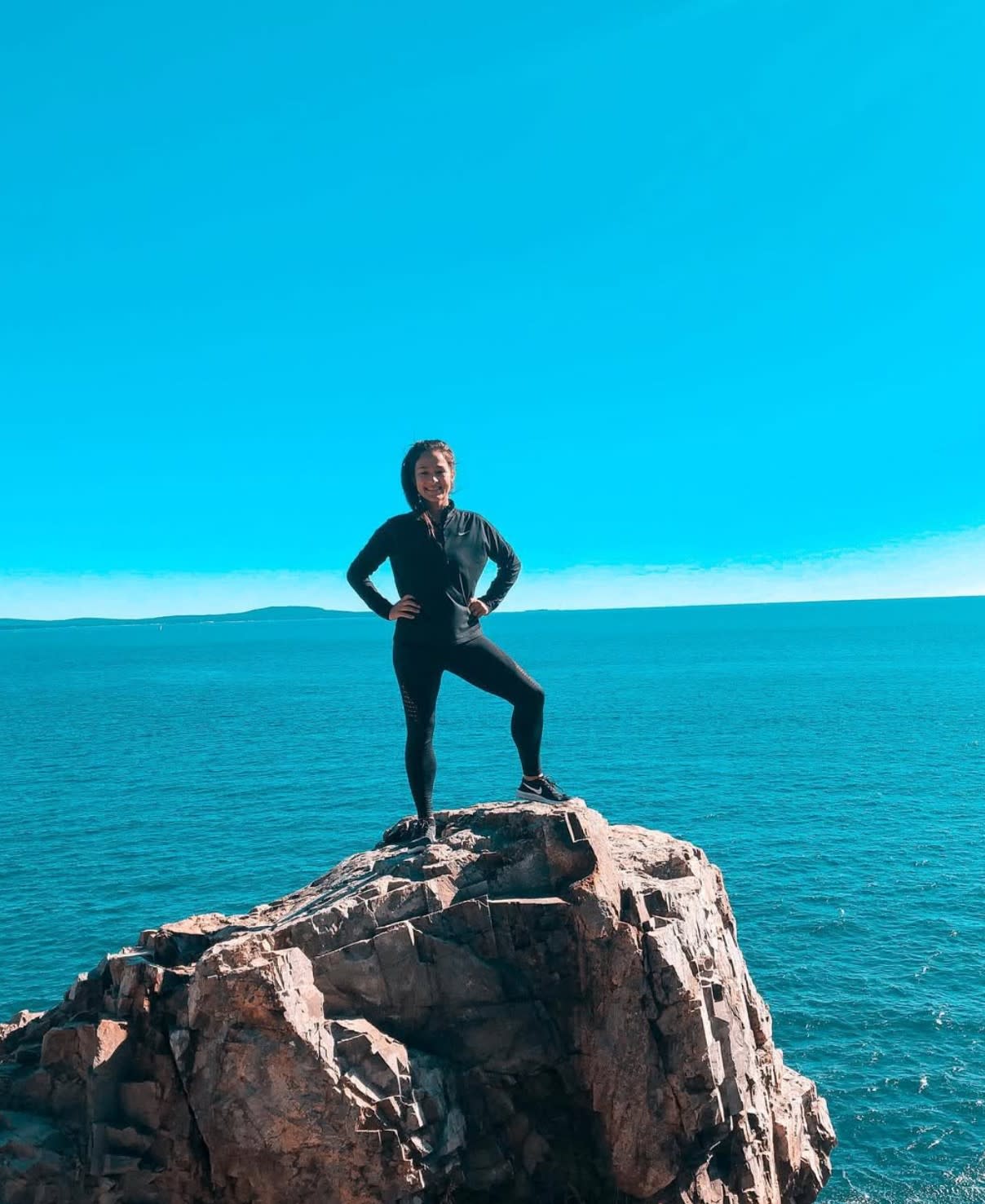 Hiking in Acadia National Park in Coastal Maine.
