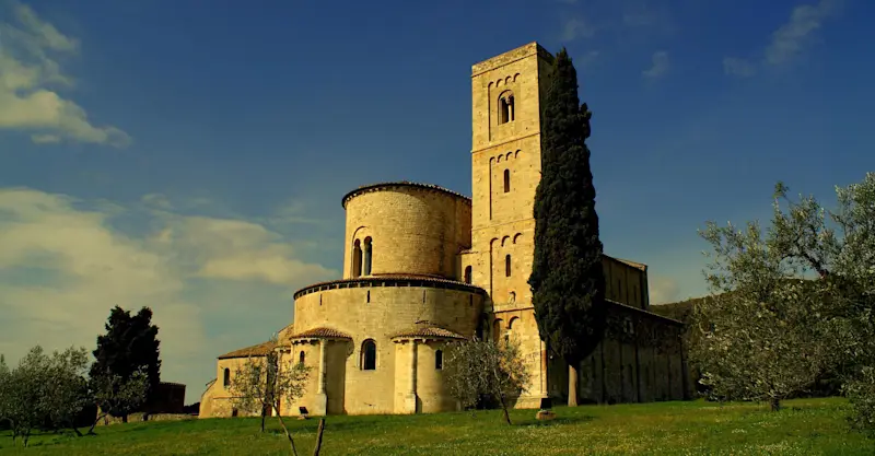 Abbey of Sant'Antimo, Montalcino, Italy.
