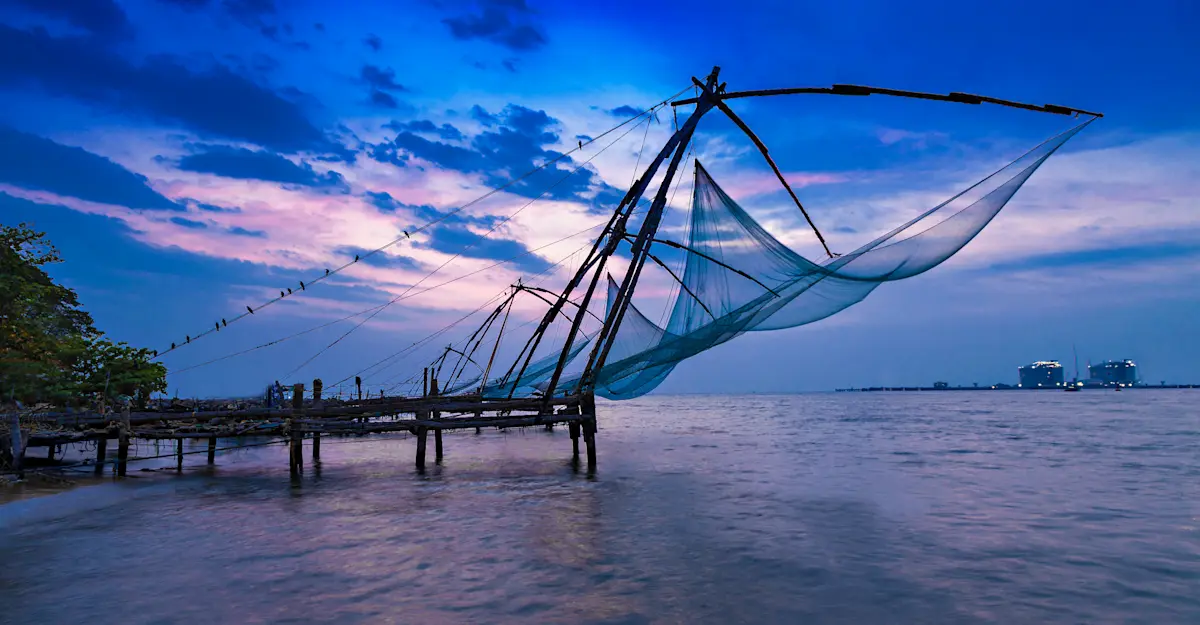 Fishing nets, Kerala, India.