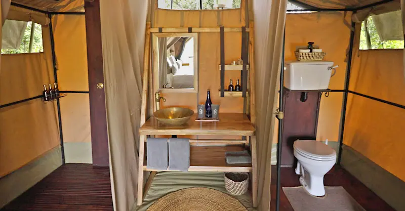 Guest tent at Nat Hab's Rhino Camp—Ol Pejeta Conservancy