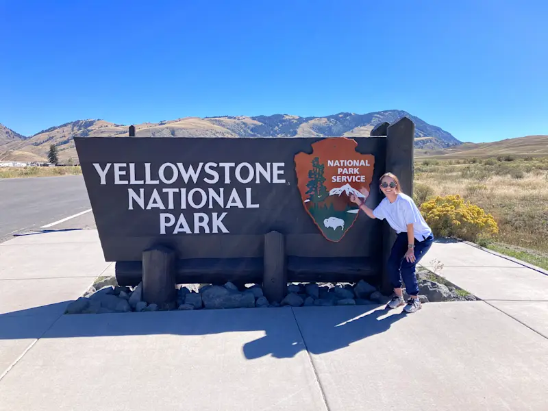 Making my way through Yellowstone National Park, Wyoming. 