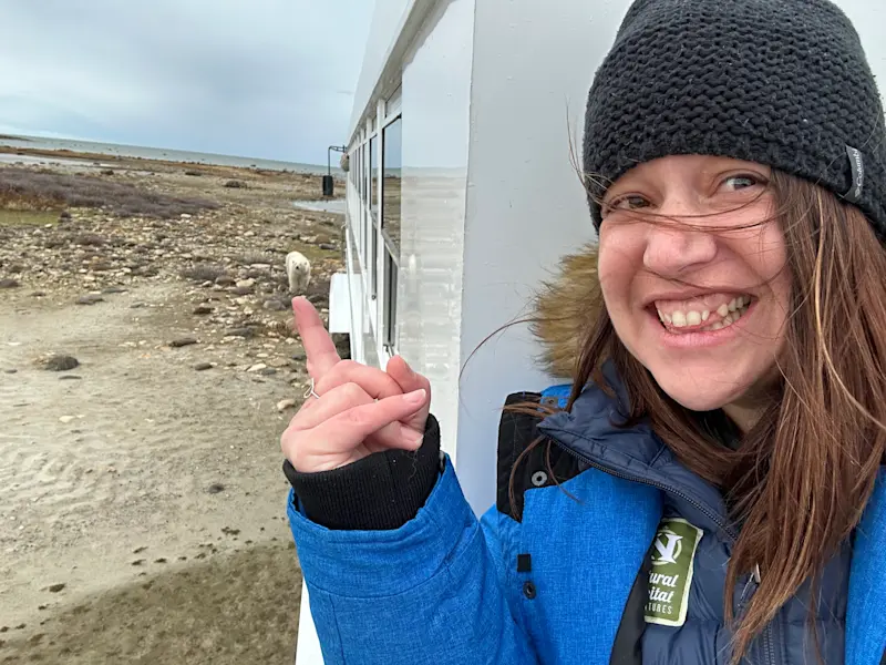 I spy a polar bear in Canada.