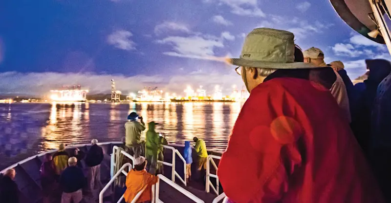 Guests aboard the National Geographic Quest view the Panama Canal, Panama.