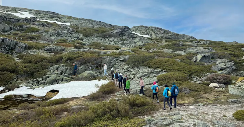 Guests hiking at Serra da Estrela Natural Park, Portugal.