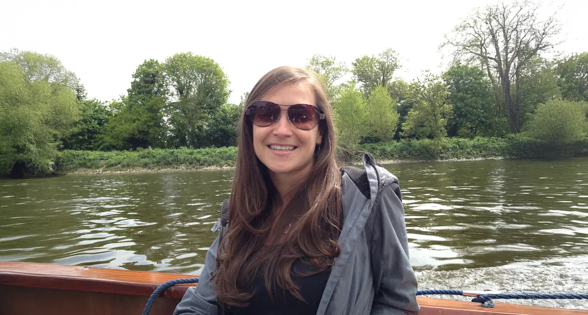 Traveling on the River Thames during visit to Earthwatch Europe.