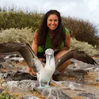 Friendly visit in Galapagos Island. 