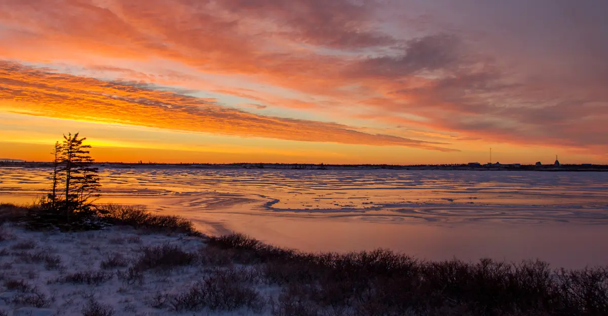 Tundra sunset, Churchill, Manitoba.