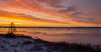 Tundra sunset, Churchill, Manitoba.
