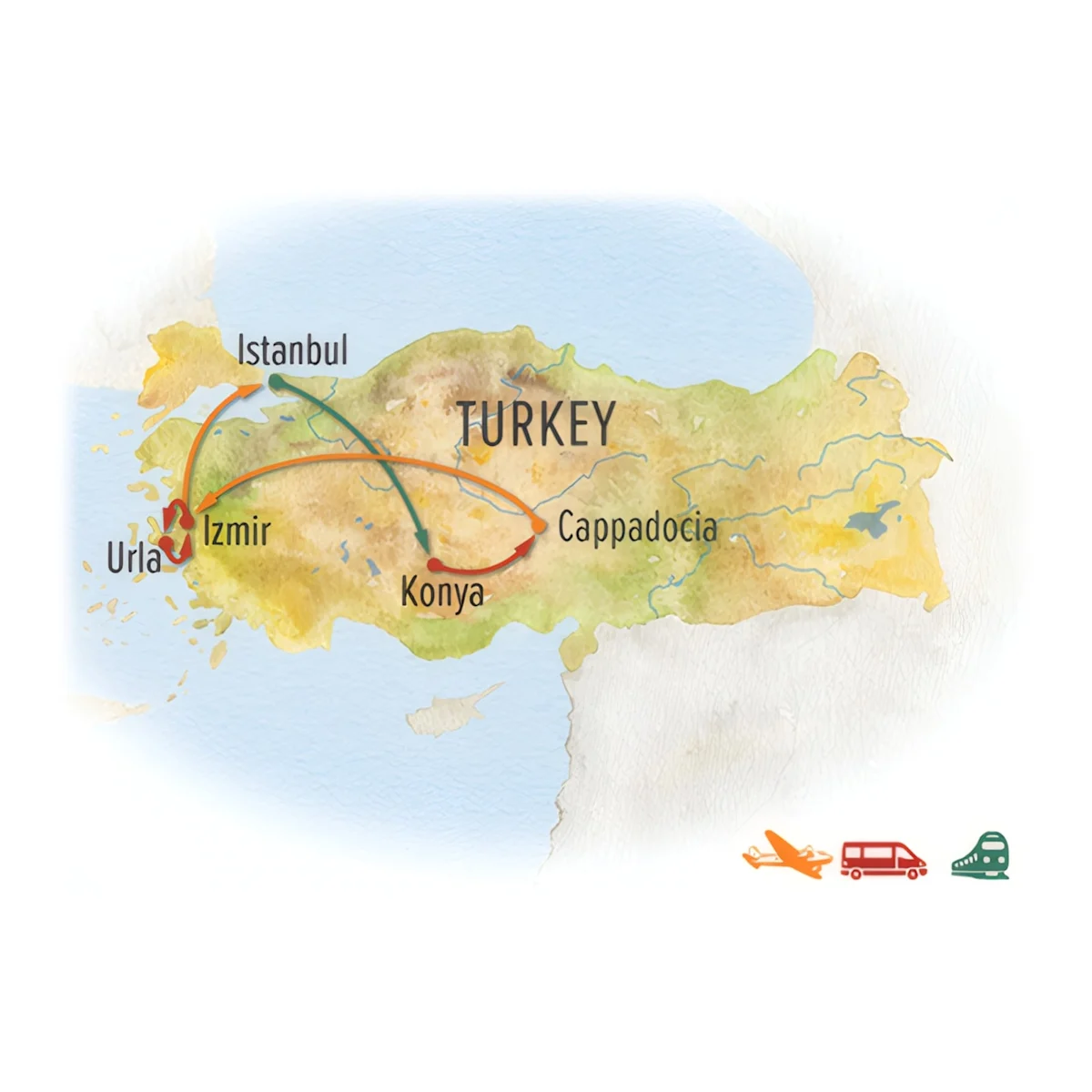 Trip map for Turkey Revealed