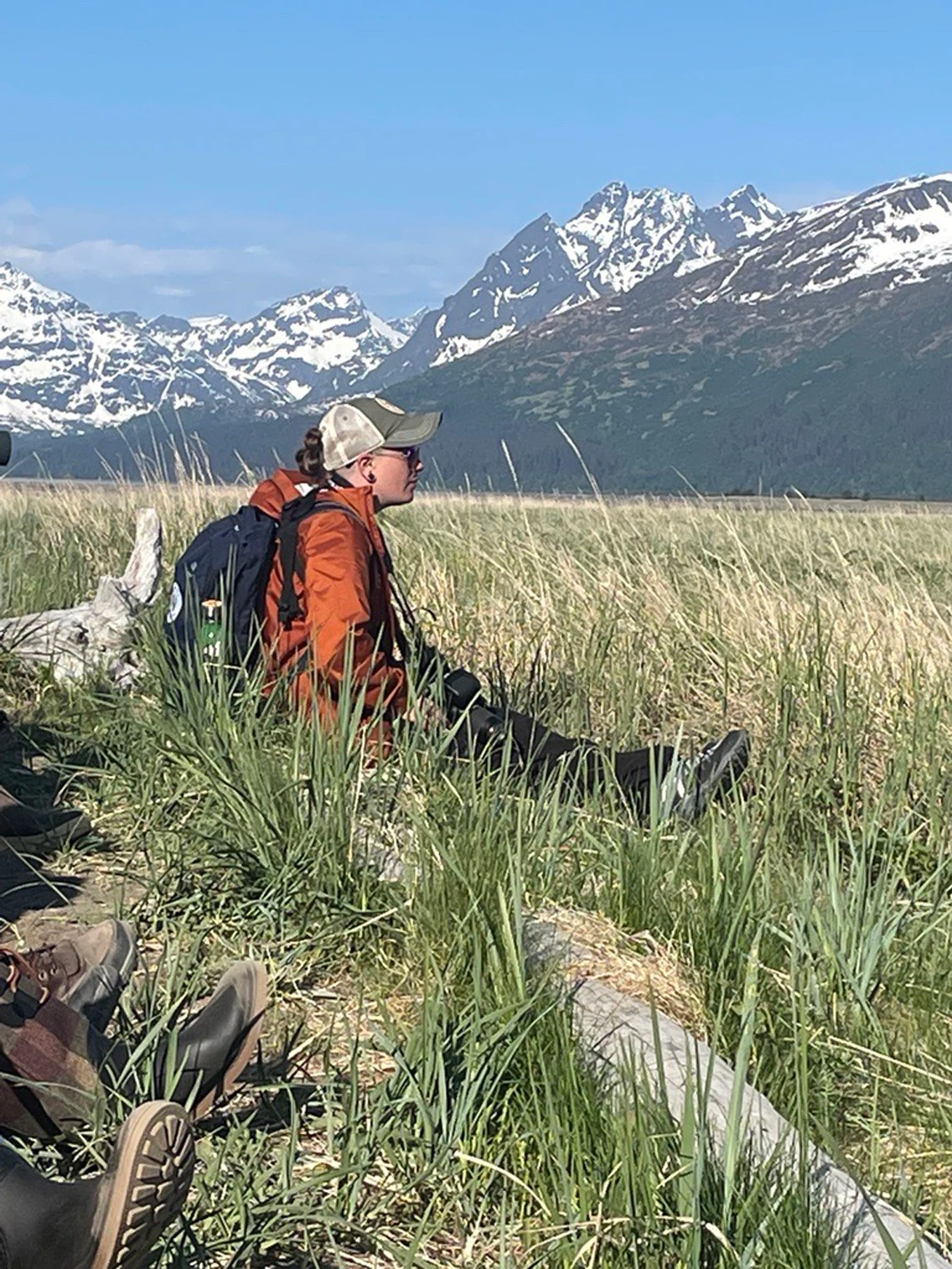 Taking in breath-taking scenic views.
