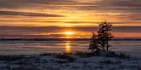 Tundra sunset, Churchill, Manitoba.