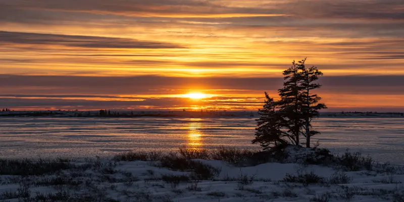 Tundra sunset, Churchill, Manitoba.