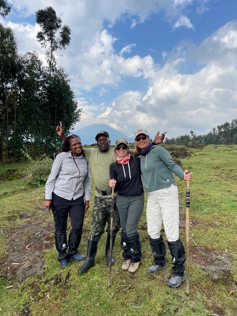 Post Gorilla Trek at Volcanoes National Park, Rwanda.