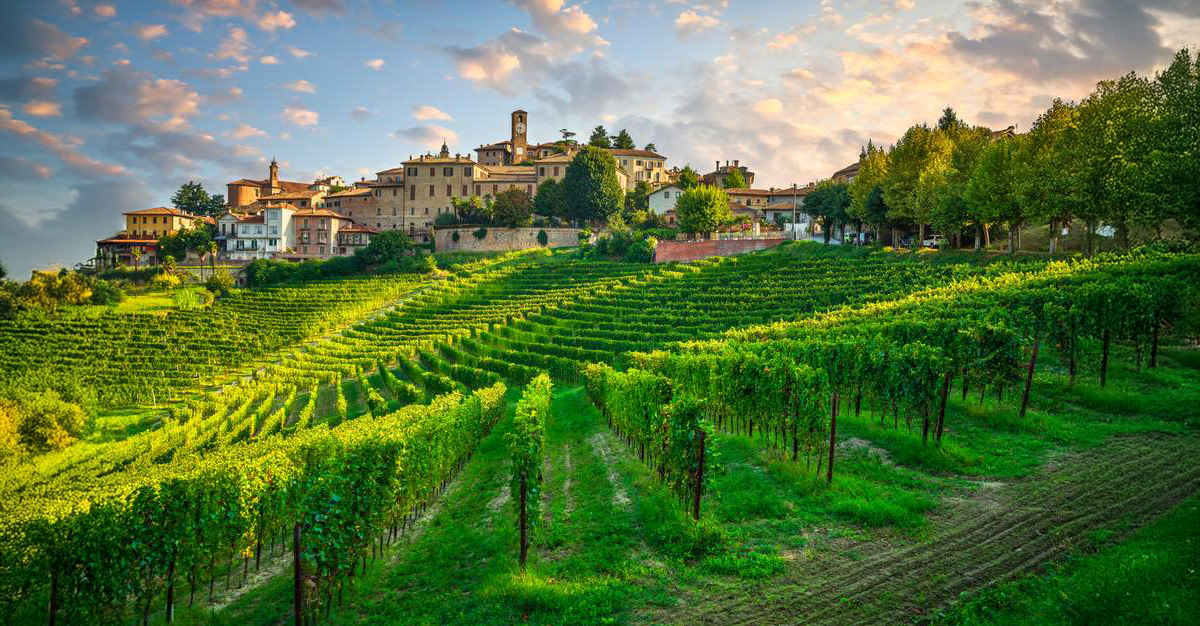 Neive village, Piedmont, Italy.