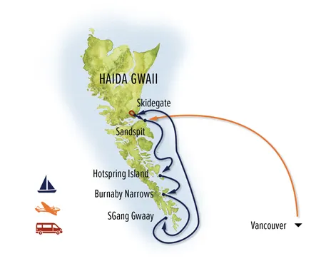 Trip map for Haida Gwaii: Islands at the Edge of the World