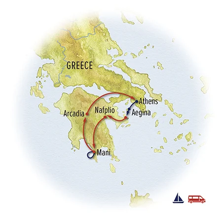 Trip map for A Greek Odyssey
