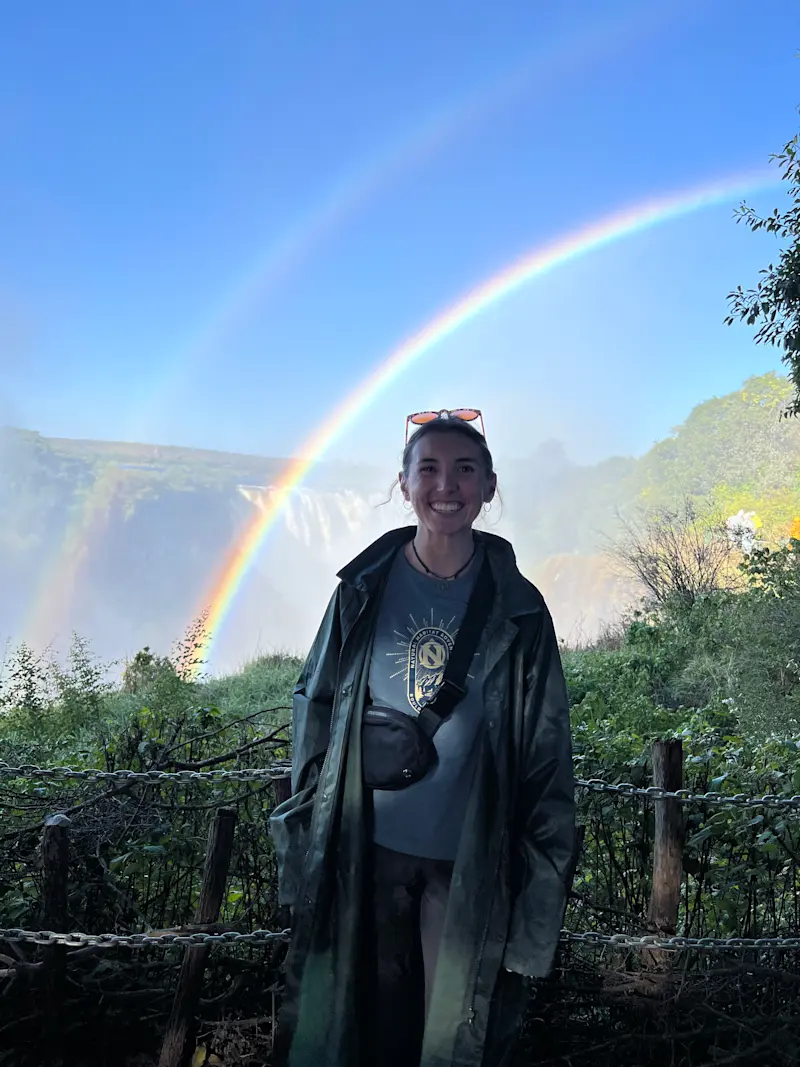 Viewing Victoria Falls in Zimbabwe.