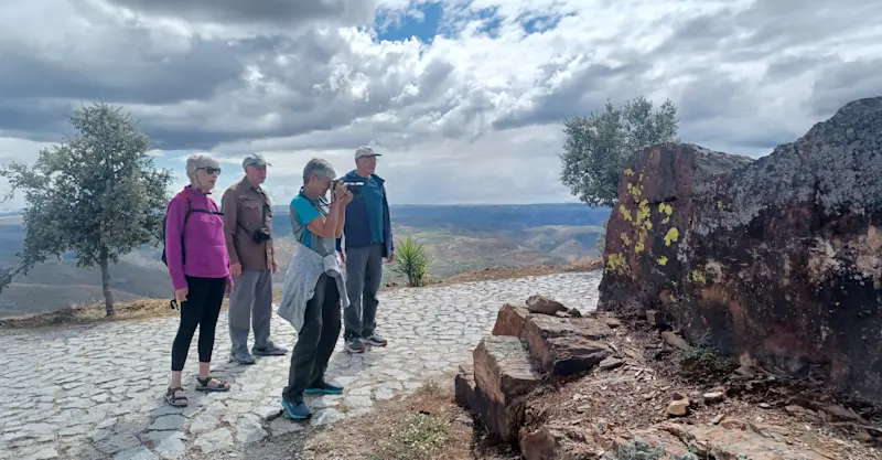 Nat Hab guests, Coa Valley Archaeological Park, Portugal.