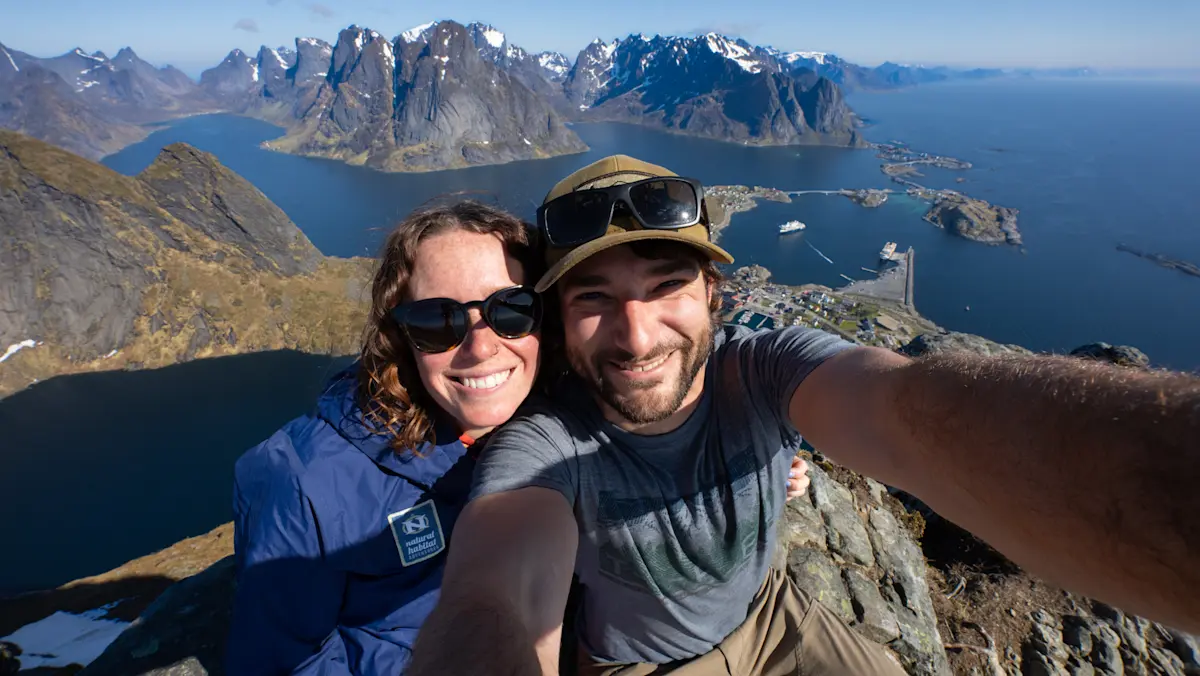 Hiking the Arctic with Nat. Geographic National Geographic-Lindblad Expeditions in Reinebringen, Norway.