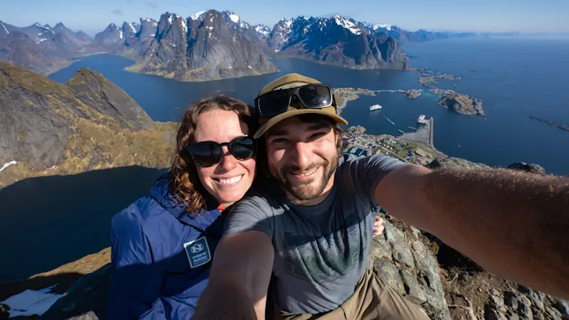 Hiking the Arctic with Nat. Geographic Lindblad Expeditions in Reinebringen, Norway.