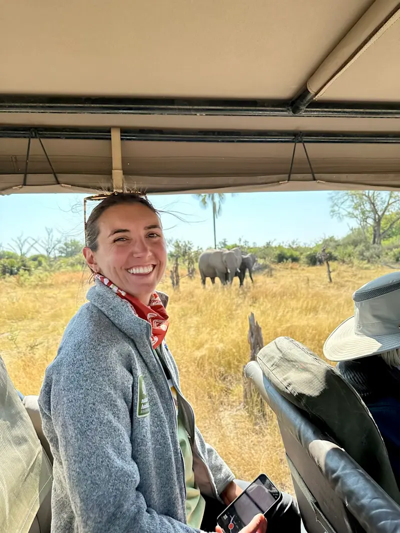 View elephants along the Chobe River in Botswana.