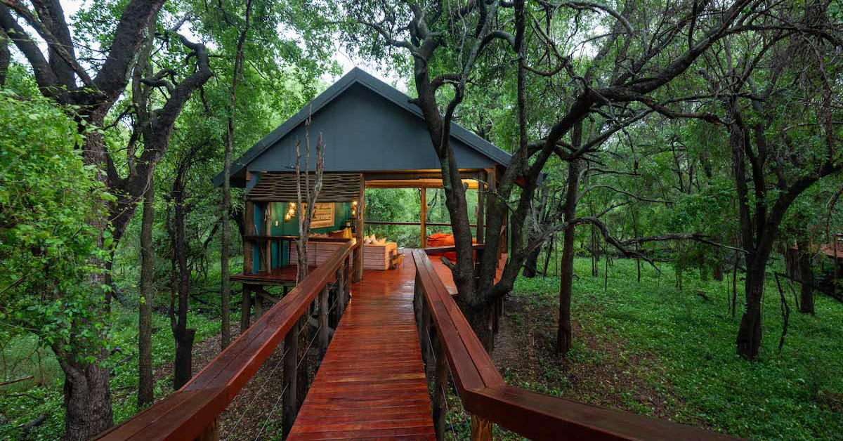 Walkway to guest room