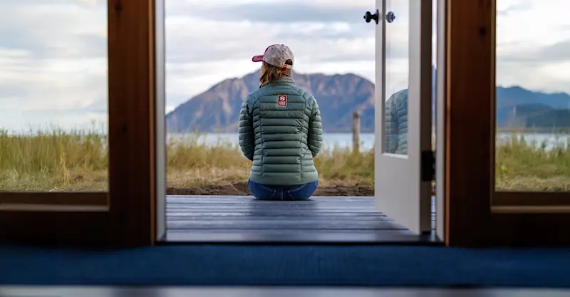 View from the guest cabin at Nat Hab's Alaska Bear Camp