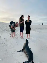 Experiencing the dogs of the ocean with my girls in the Galapagos!