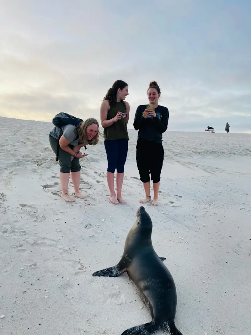 Experiencing the dogs of the ocean with my girls in the Galapagos!
