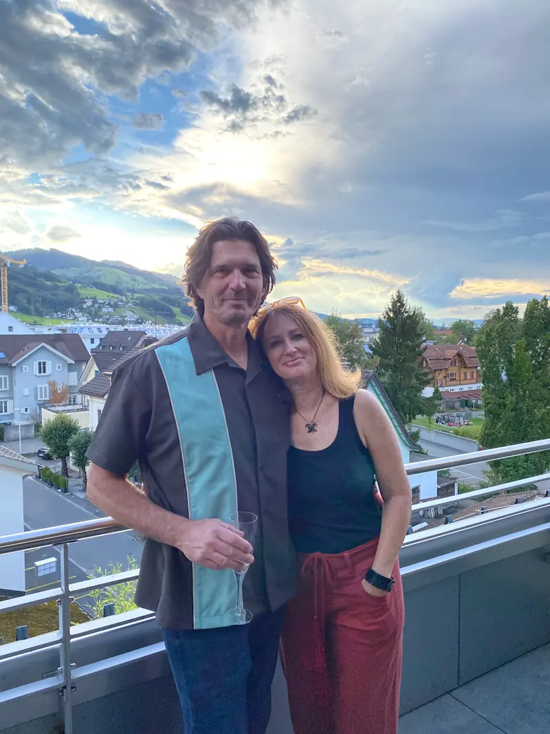 Taking in alpine beauty in Switzerland.