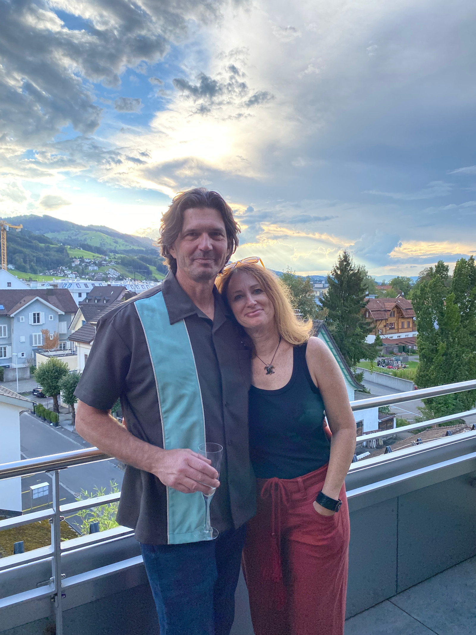 Taking in alpine beauty in Switzerland.