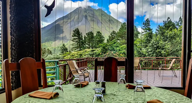 View of Arenal from dining room