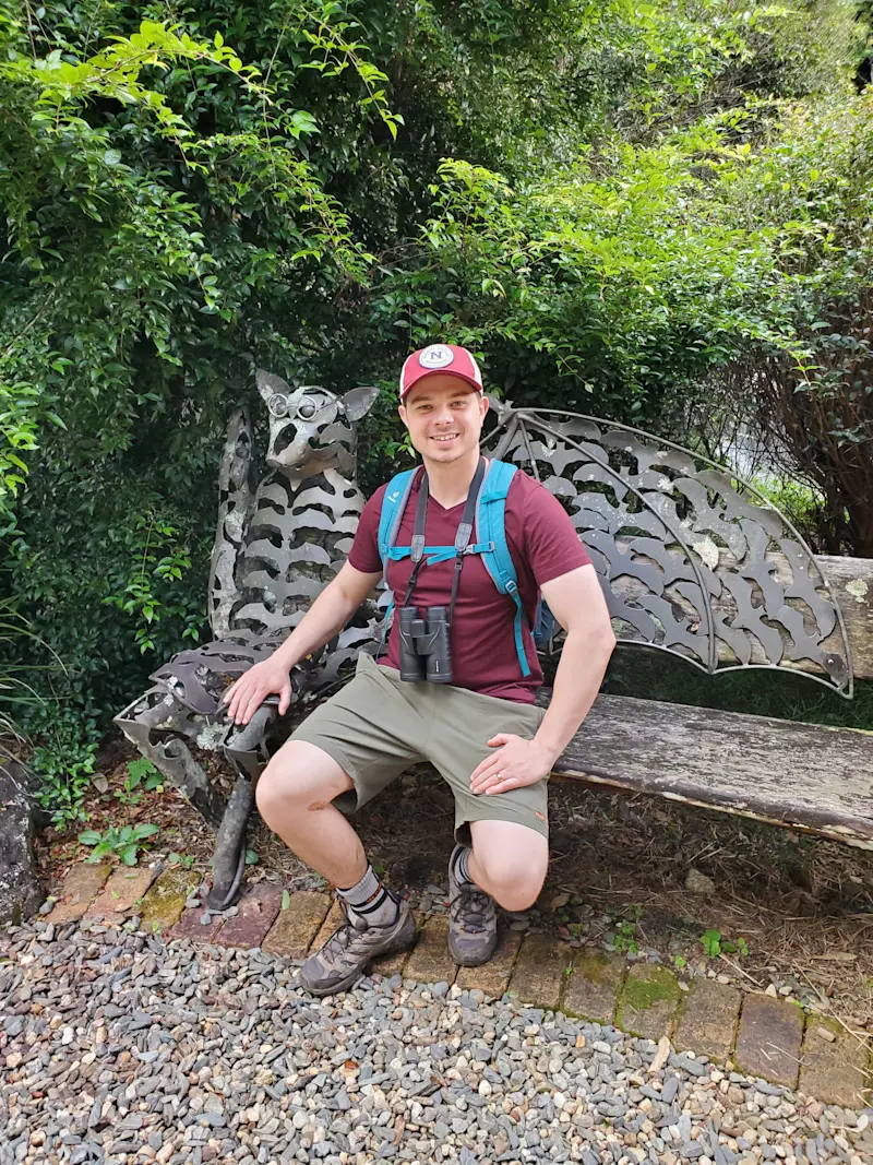 Keeping my bat friend company in a bat rehabilitation center in Australia. 