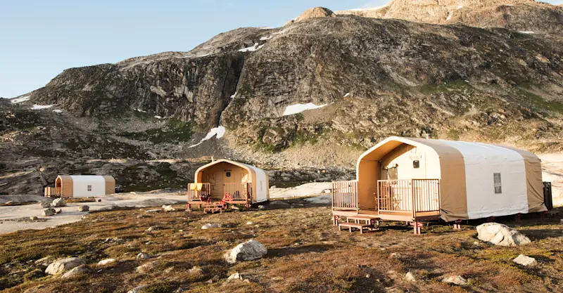 Nat Hab's Base Camp Greenland guest cabins