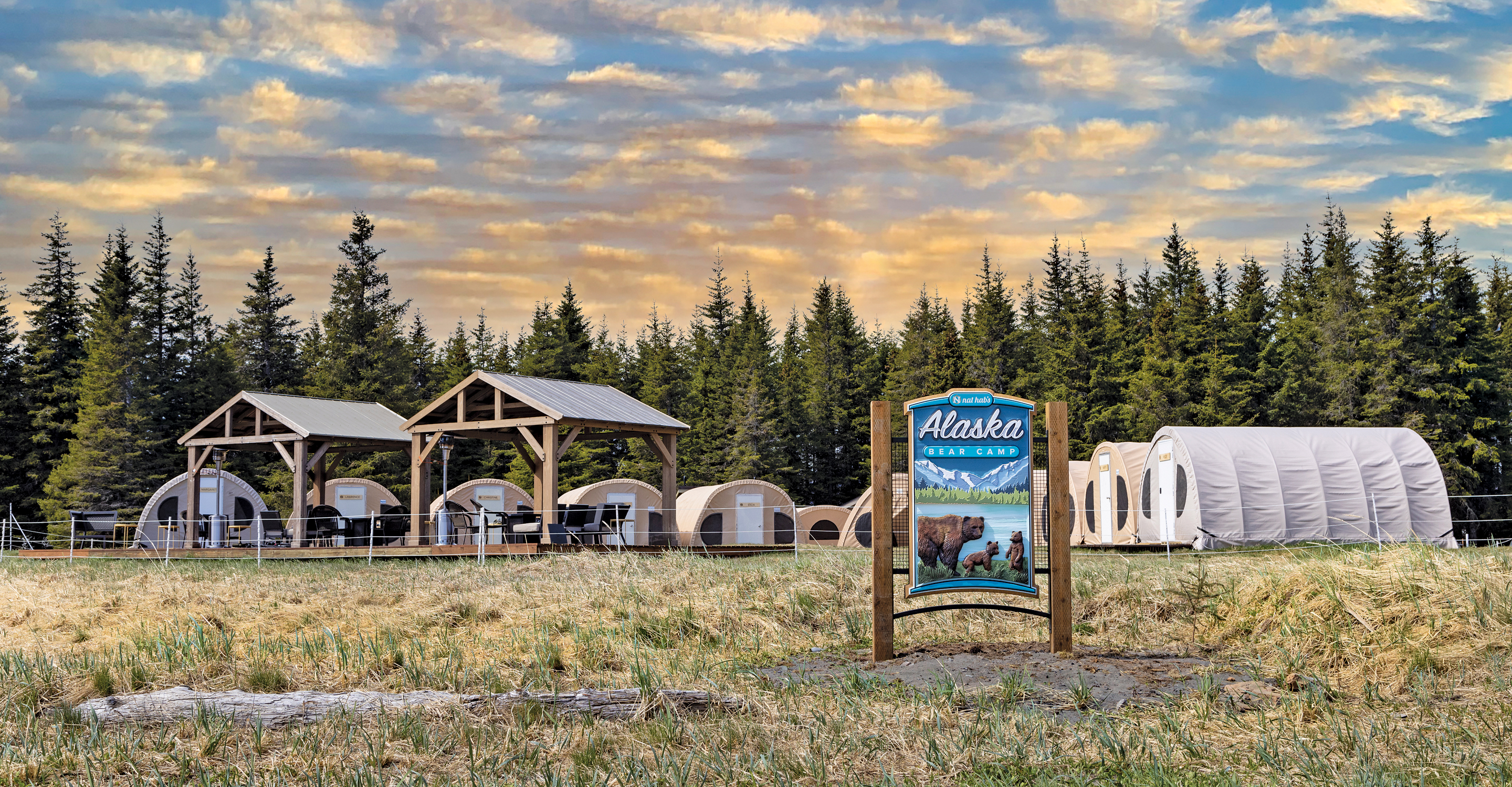 Nat Hab's Private Alaska Bear Camp, Lake Clark National Park & Preserve, Alaska.