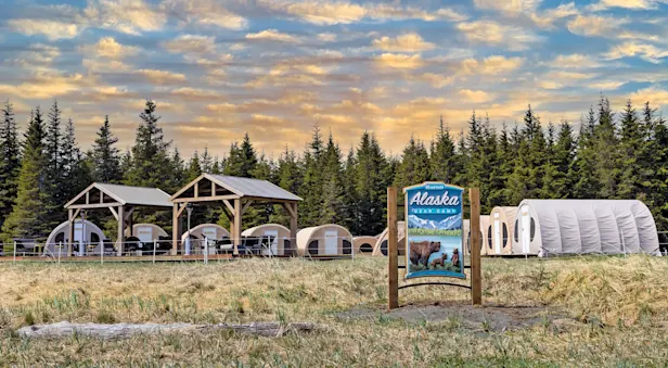 Nat Hab's Private Alaska Bear Camp, Lake Clark National Park & Preserve, Alaska.