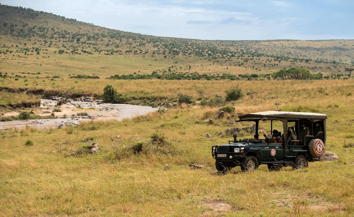 Nat Hab's safari truck, Private Mara Conservancy, Kenya.