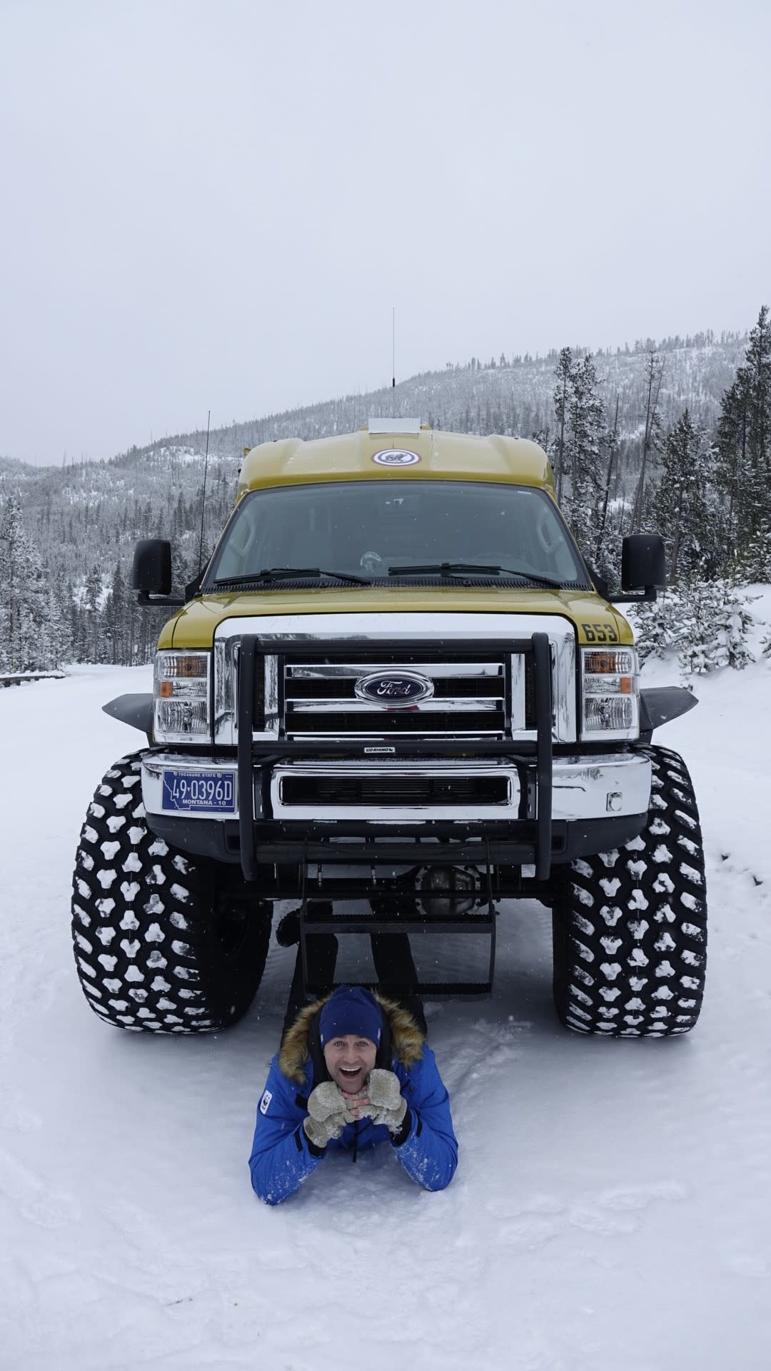 Peaceful, pristine, and powered by monster-truck snow coaches.