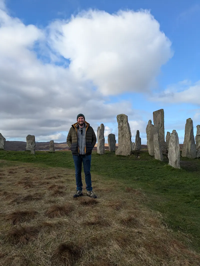 Lunar Eclipse celebration at the Callanish Standing Stones, Isle of Lewis, Scotland.