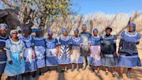 Visiting the Impalila island village mothers in Namibia.