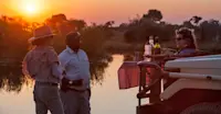 Nat Hab guests and Expedition Leader, Linyanti Reserve, Botswana.