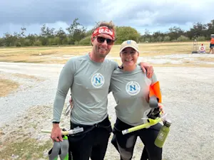 Gearing up for another epic snorkel session on Lady Elliott Island at the Great Barrier Reef in Australia.