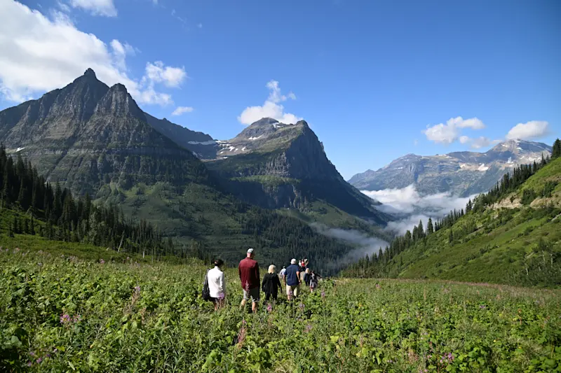  Nat Hab guests, Glacier National Park, Montana.