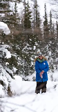 Snowshoeing in the Boreal Forest, Churchill.