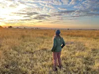 Beautiful sunset in Botswana. 
