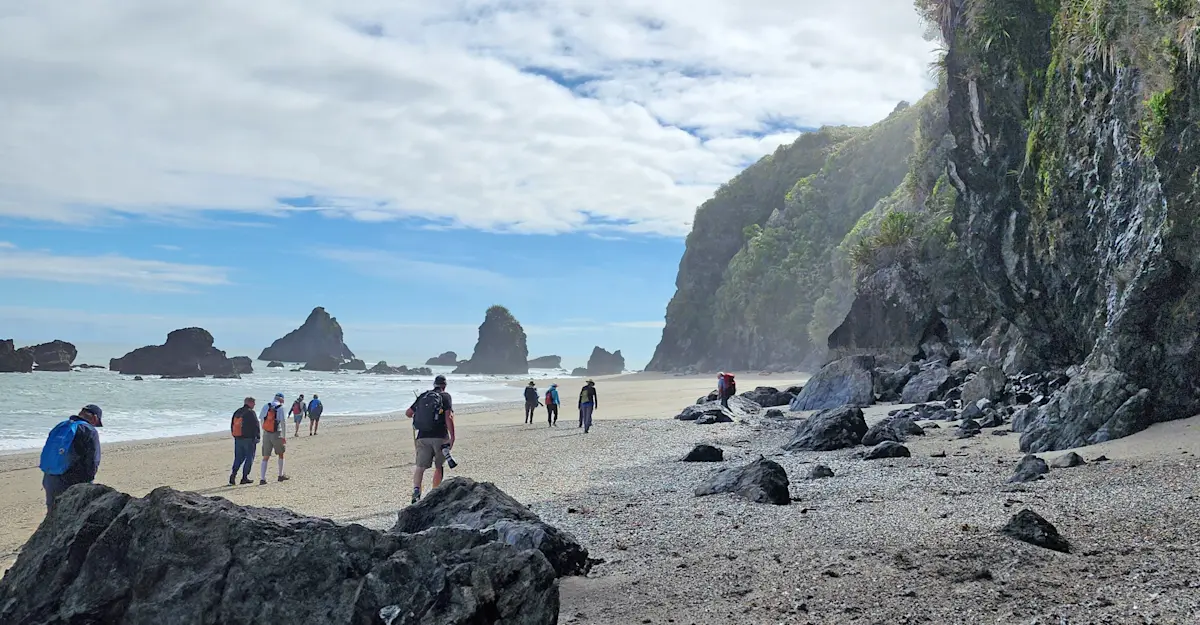 Nat Hab guests at Ulva Island, New Zealand.