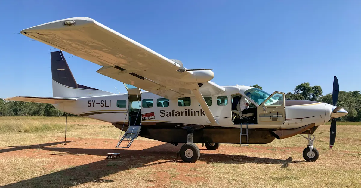 Bush plane, Maasai Mara, Kenya.